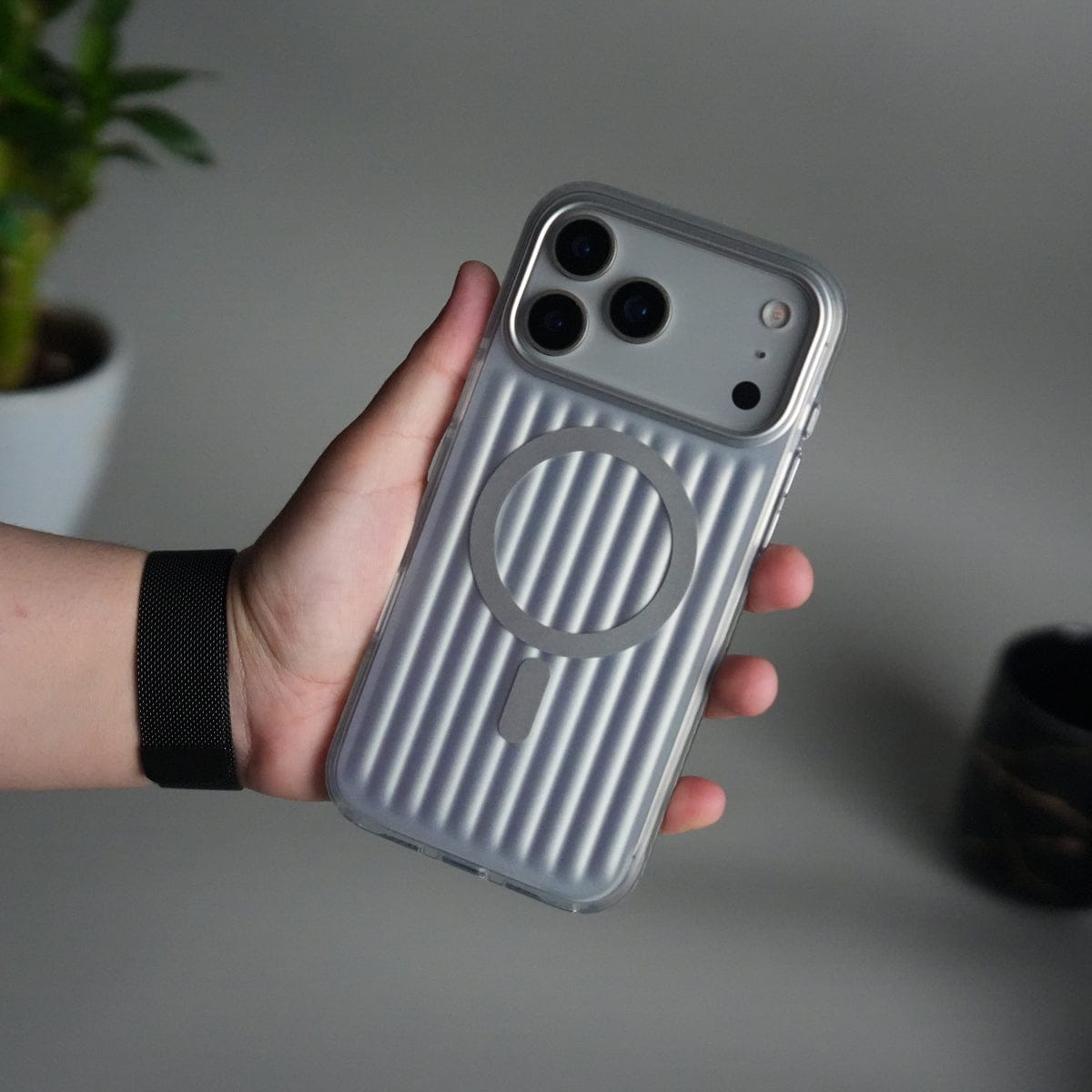 iPhone 17 Pro MagSafe Suitcase Design Cover | Shockproof Ribbed Back Cover