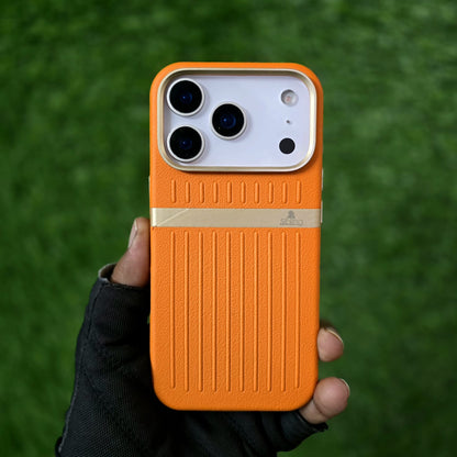 iPhone 17 Pro Max Shockproof Hard+PC SIBLING Series Back Cover - Orange