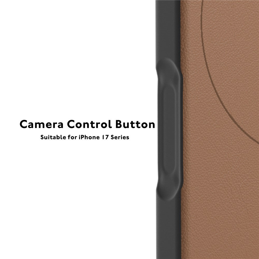 iPhone 17 Pro Max Leather Case, YOUNGKIT Matte Finish Leather Cover with Magsafe - Brown