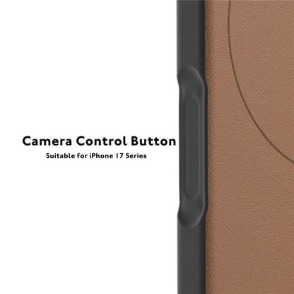 iPhone 17 Pro Max Leather Case, YOUNGKIT Matte Finish Leather Cover with Magsafe - Brown