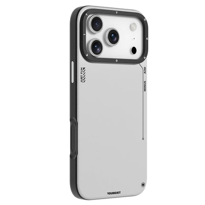 iPhone 17 Pro Max Leather Case, YOUNGKIT Matte Finish Leather Cover with Magsafe - Grey