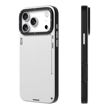 iPhone 17 Pro Max Leather Case, YOUNGKIT Matte Finish Leather Cover with Magsafe - Grey