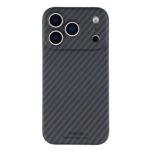 iPhone 17 Pro Max 0.6mm Ultra Slim X-LEVEL Carbon Fiber Magnetic Cover with Magsafe - Black