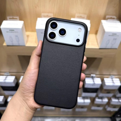 iPhone 17 Pro Max Leather Cover, Genuine Kzdoo Noble Collection Series Leather Case - Black