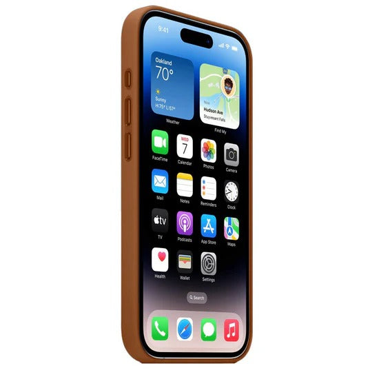 iPhone 17 Pro Max Leather Case with Magsafe - Saddle Brown