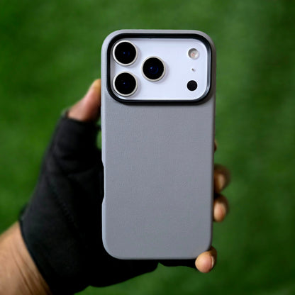 iPhone 17 Pro Max Leather Cover, Genuine Kzdoo Noble Collection Series Leather Case - Grey