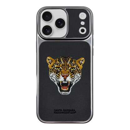 iPhone 17 Pro Max Genuine Leather Original Santa Barbara Polo Club Savanna Series Case - Black