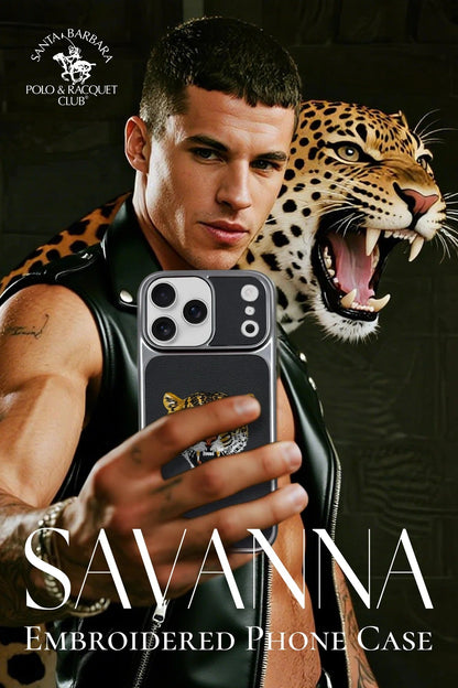 iPhone 17 Pro Max Genuine Leather Original Santa Barbara Polo Club Savanna Series Case - Brown