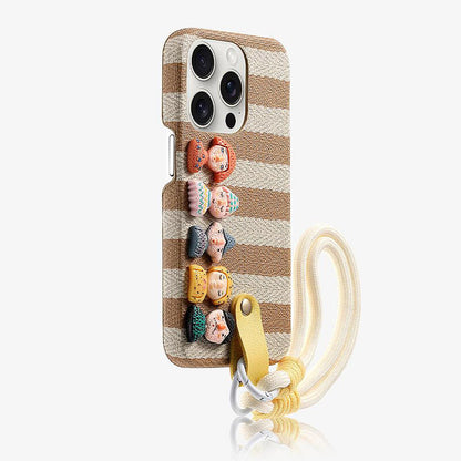 Lanyard Dolls Leather Phone Case