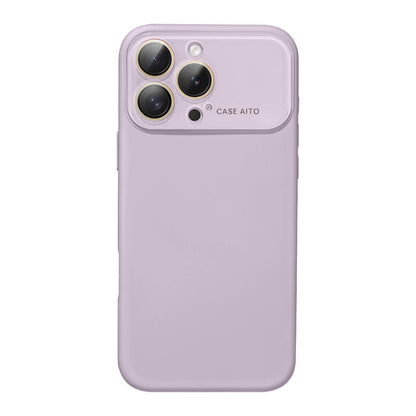 Large Window Liquid Silicone Phone Case - Purple