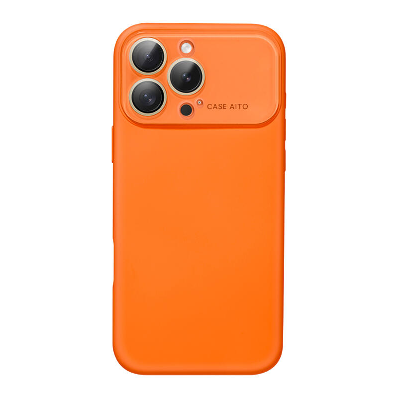 Large Window Liquid Silicone Phone Case - Orange