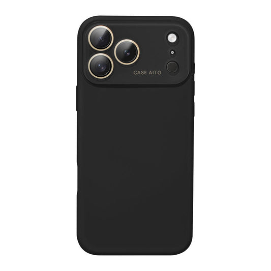 Large Window Liquid Silicone Phone Case - Black