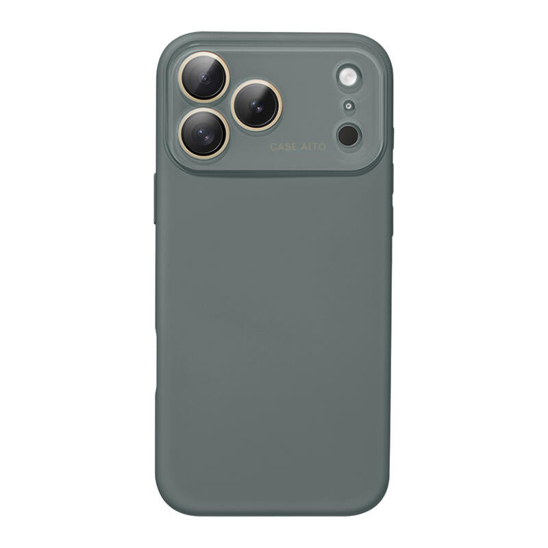 Large Window Liquid Silicone Phone Case - Gray