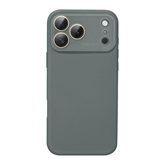Large Window Liquid Silicone Phone Case - Gray