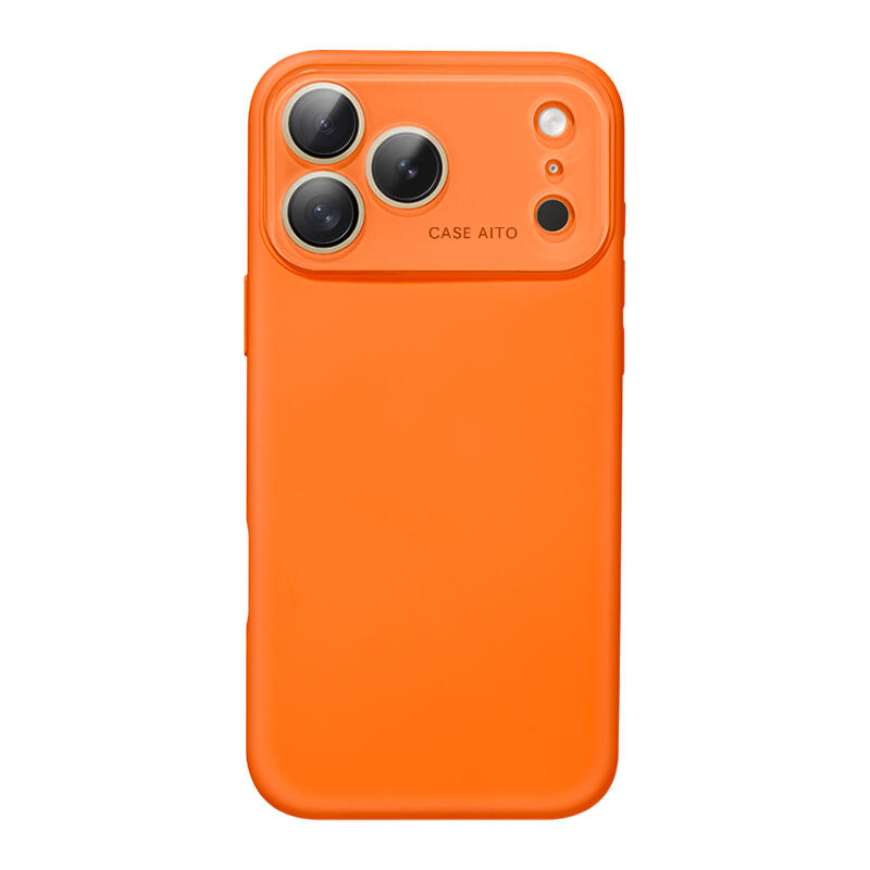 Large Window Liquid Silicone Phone Case - Orange