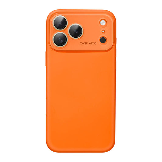 Large Window Liquid Silicone Phone Case - Orange