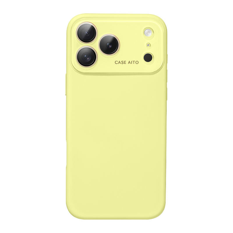 Large Window Liquid Silicone Phone Case - Butter Yellow