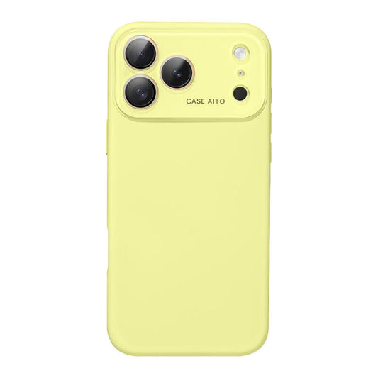 Large Window Liquid Silicone Phone Case - Butter Yellow