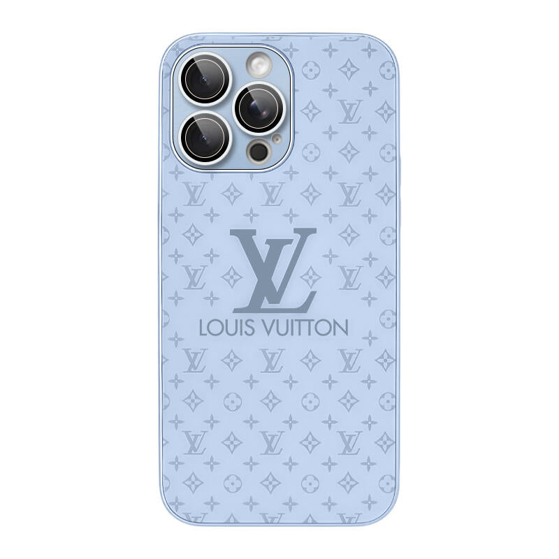 Luxury Frosted Glass Phone Case - Blue