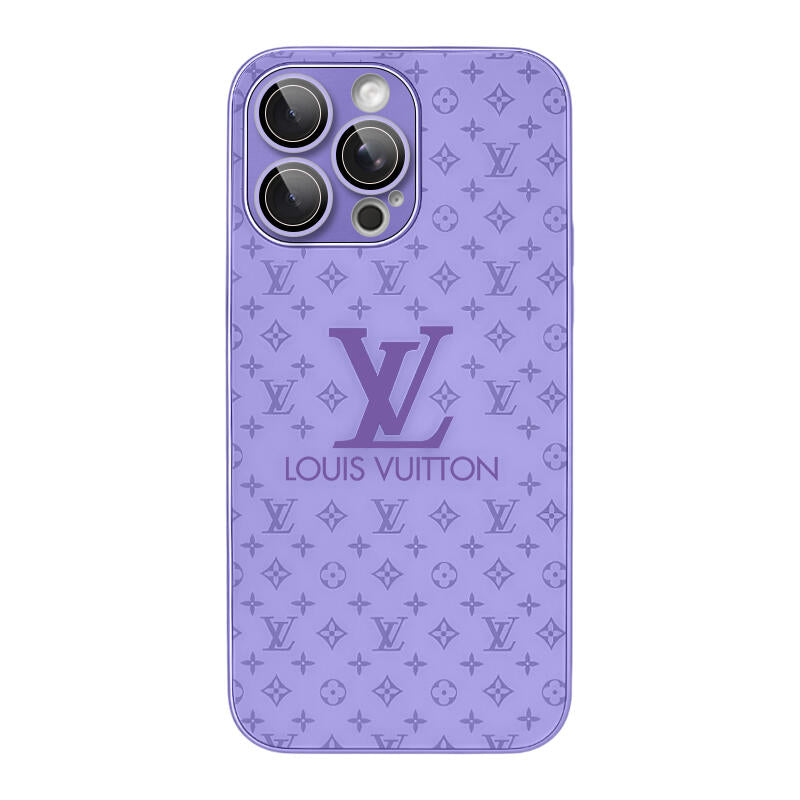 Luxury Frosted Glass Phone Case - Light Purple