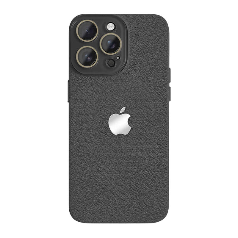 Lychee Texture Leather Phone Case - Black