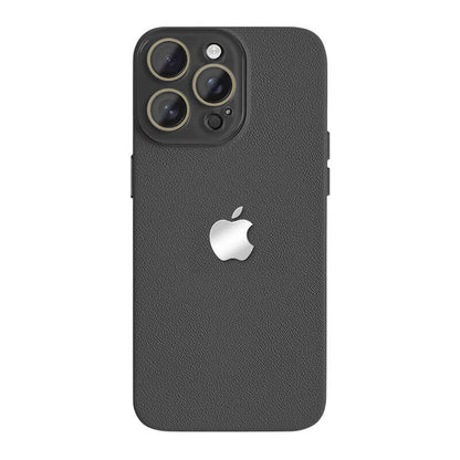 Lychee Texture Leather Phone Case - Black