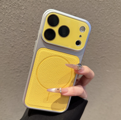 Instant premium upgrade  Lychee-textured magnetic phone case