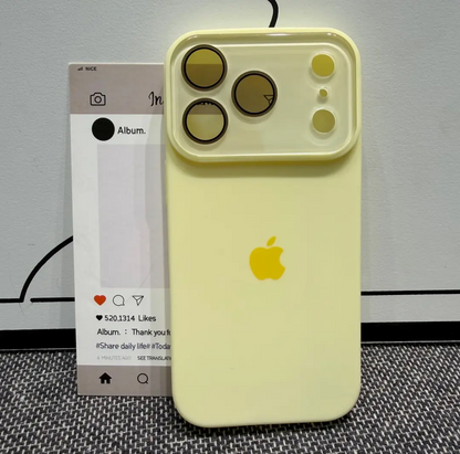 INS Style Plain-Thin Full-Coverage Silicone Phone Case with Integrated Camera Button