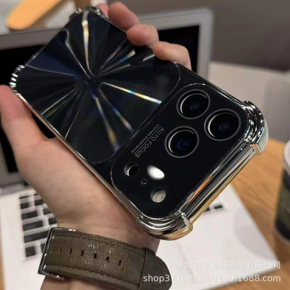 Aurora Plated Full-Cover Case - Minimalist and premium aurora-style case for iPhone 17 Pro Max, also compatible with iPhone 16, 15, and 14 — stylish, creative