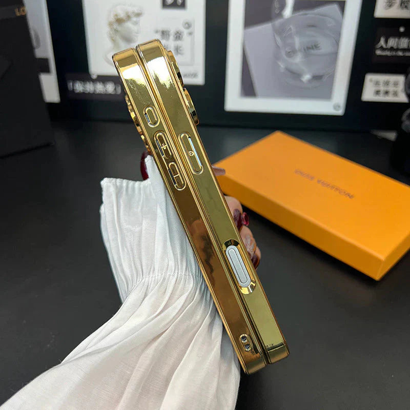 New Design Luxury Phone Case with Golden Border for iPhone 12-17
