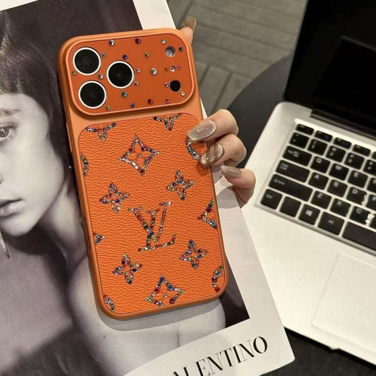 Luxury Brand Rhinestones Glitter Phone Case For iPhone 14-17