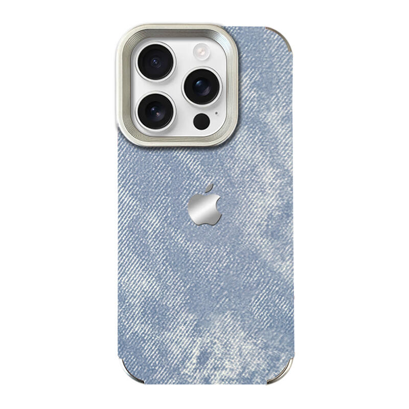 Silver Plated Denim Phone Case