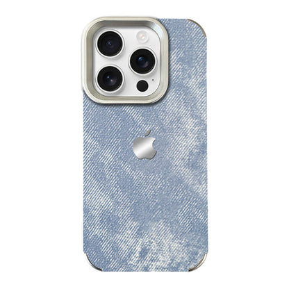 Silver Plated Denim Phone Case