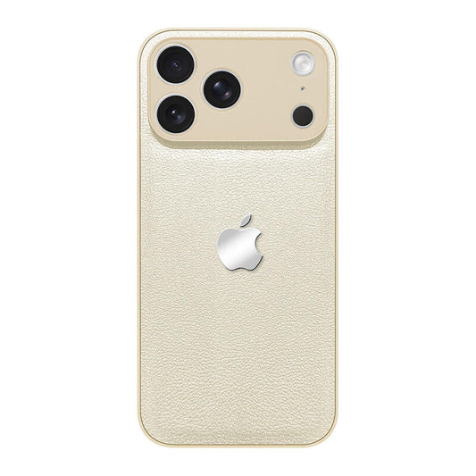 Simple Leather Lychee Pattern Phone Case - White