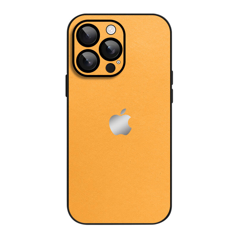 Simple Leather Pure Color Phone Case - Orange