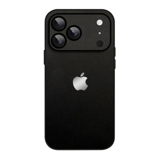 Simple Leather Pure Color Phone Case - Black