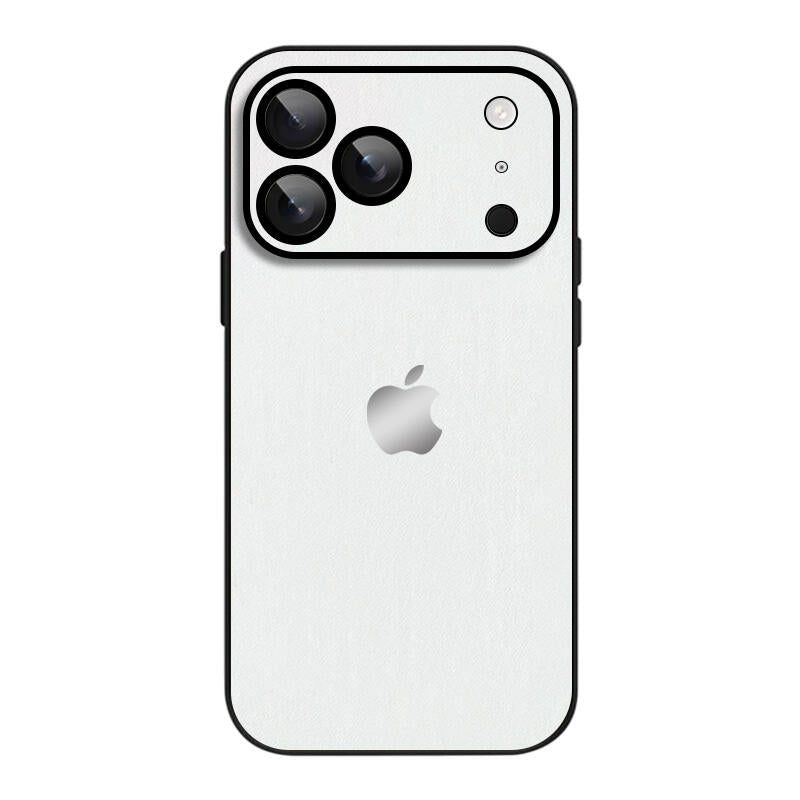 Simple Leather Pure Color Phone Case - White