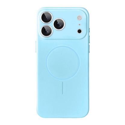Simple Liquid Silicone MagSafe Phone Case - Blue