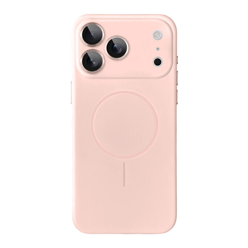 Simple Liquid Silicone MagSafe Phone Case - Pink