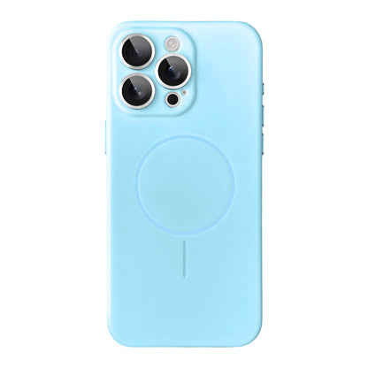 Simple Liquid Silicone MagSafe Phone Case - Blue