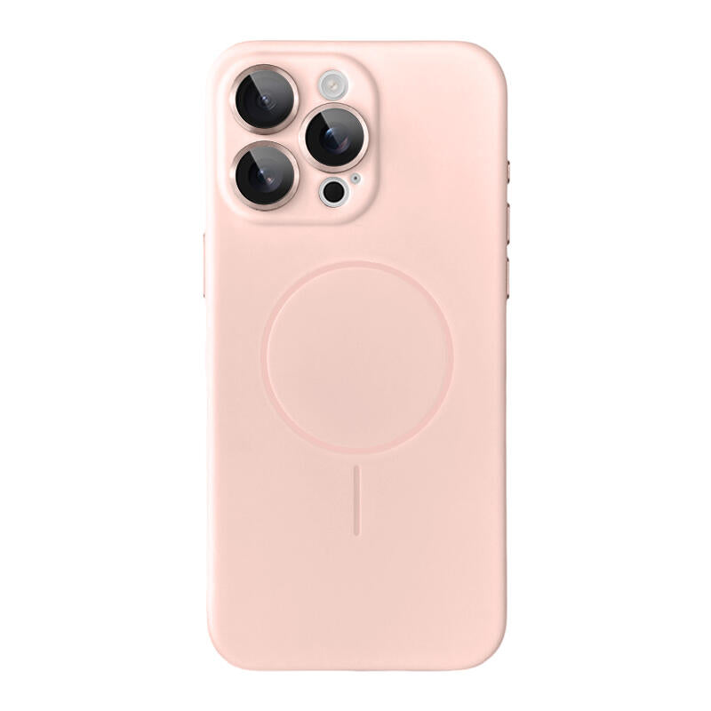 Simple Liquid Silicone MagSafe Phone Case - Pink