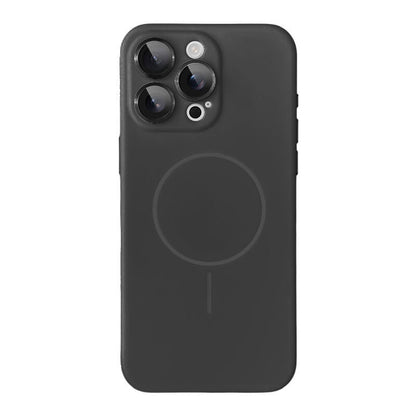 Simple Liquid Silicone MagSafe Phone Case - Black