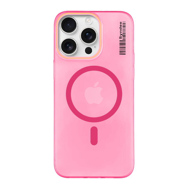 Soft Sand Translucent MagSafe Phone Case - Rose Red