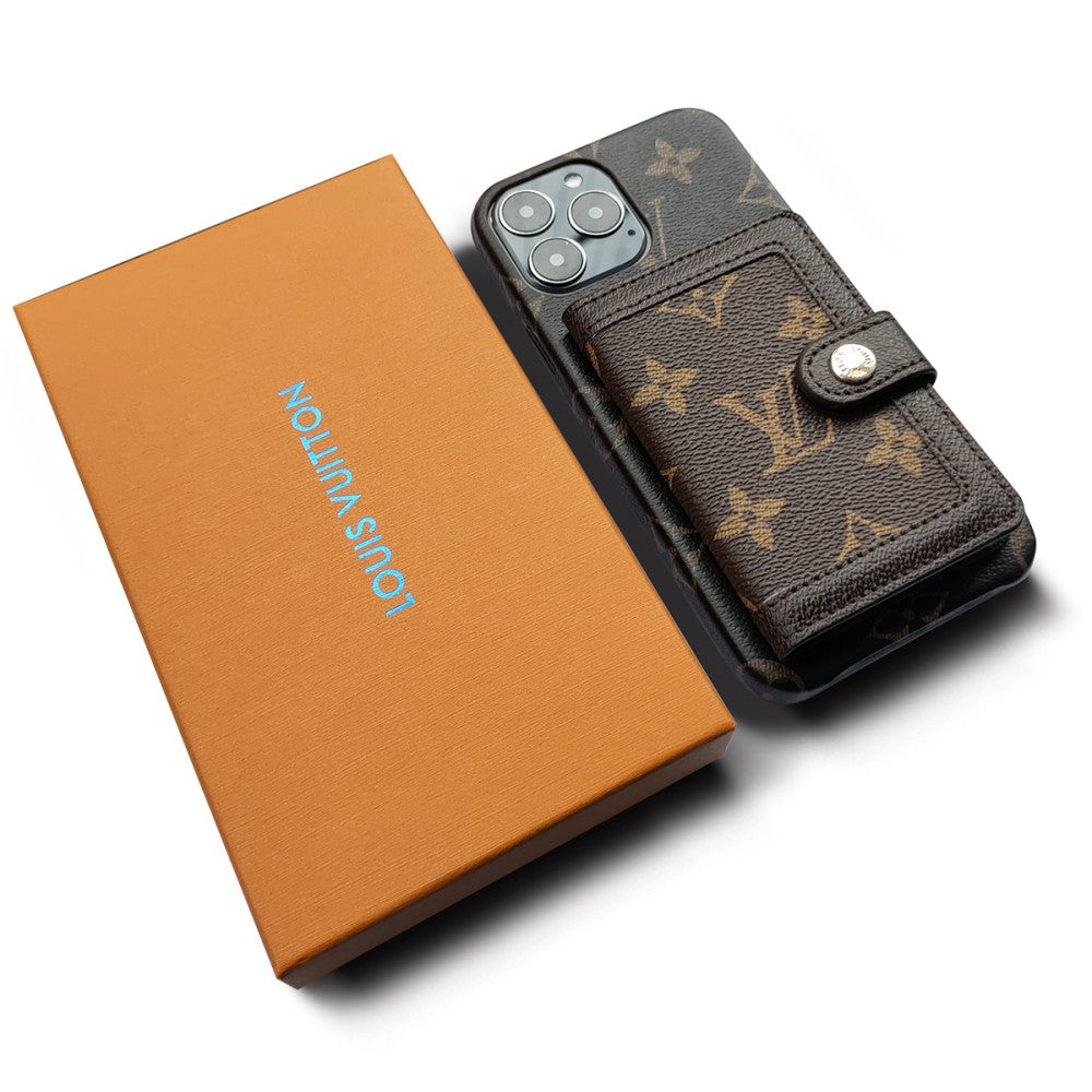 Beautiful Luxury Phone Case with Credit Card Holder for iPhone 13-17