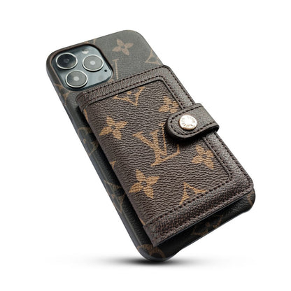 Beautiful Luxury Phone Case with Credit Card Holder for iPhone 13-17